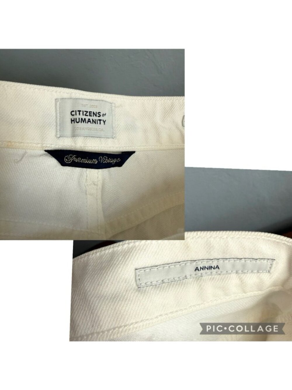 Citizens of Humanity Annina Straight Leg High Rise In Soft White Size 24 - Picture 8 of 10